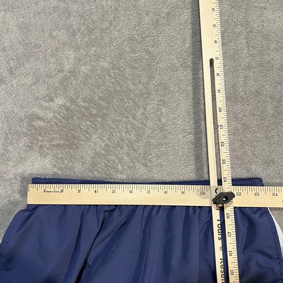 Nike Dri-Fit Shorts Mens Large Blue White Athletic Lined Mesh Running Swoosh - Picture 12 of 13